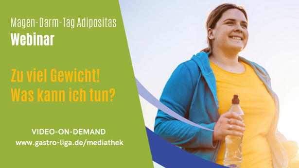 Junge Frau, joggend, mit Wasserflasche in der Hand. Link zur Webinaraufzeichnung.
