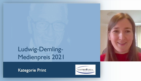 Die Preisträgerin des Ludwig-Demling-Medienpreises 2021 in der Kategorie Print Susanne Donner.