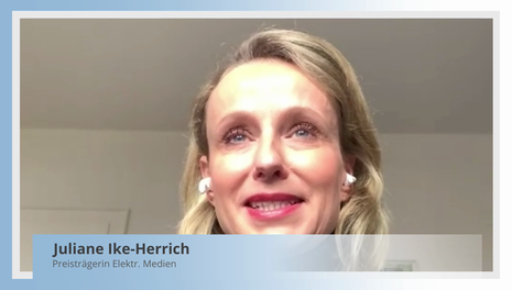 Preisträgerin Ludwig-Demling-Medienpreis 2022, Kategorie Elektr. Medien: Juliane Ike-Herrich.